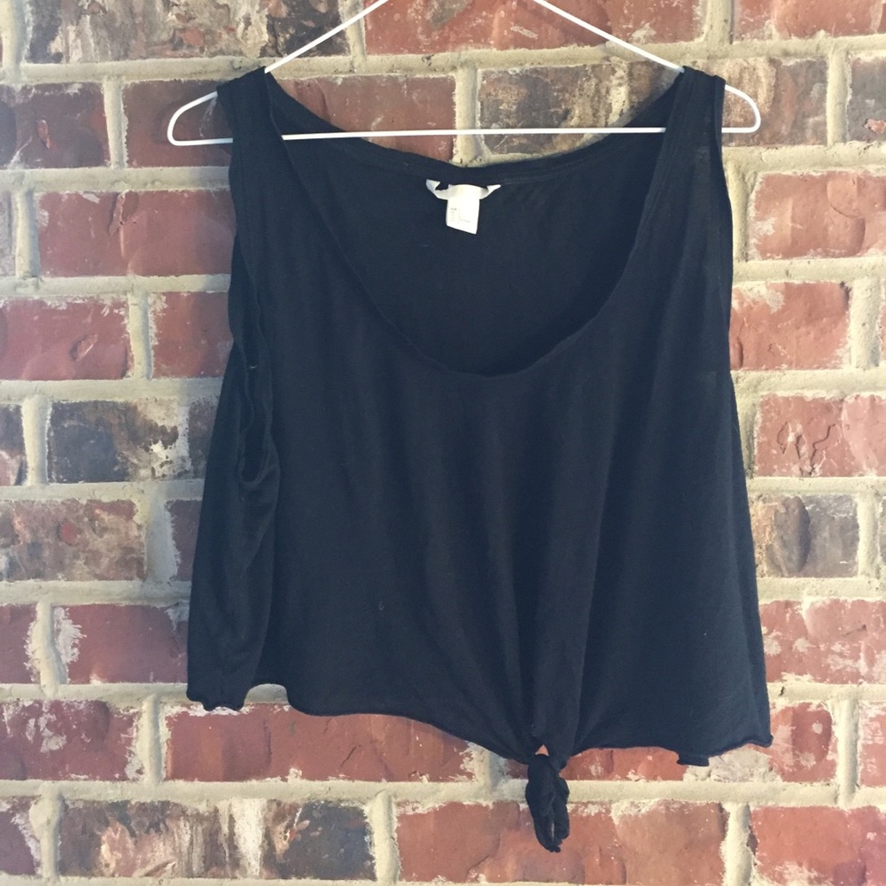 block crop top tang top
